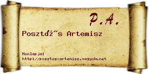 Posztós Artemisz névjegykártya